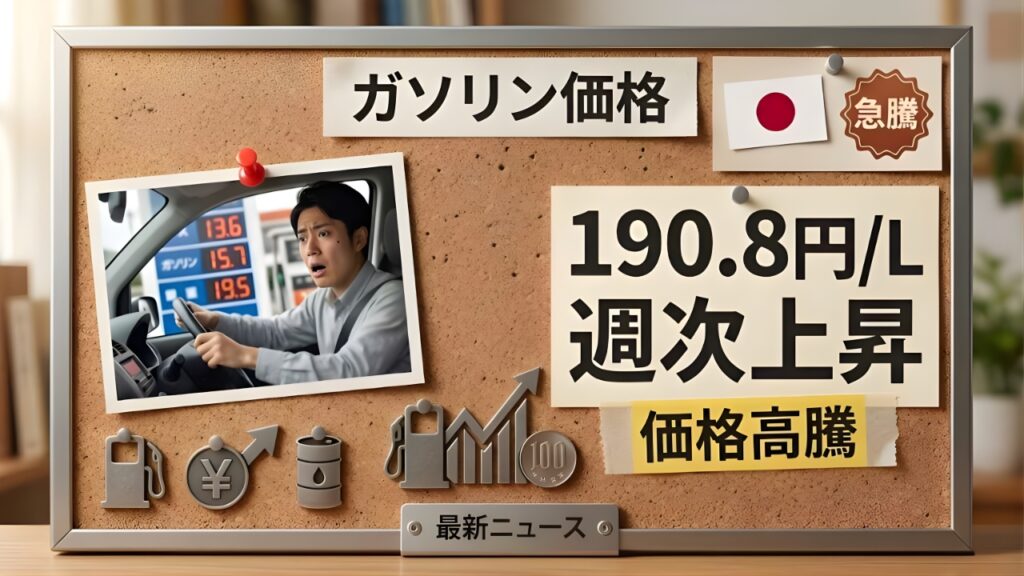 2026年の日本でガソリンが190.8円へ｜急騰の背景と節約策まとめ