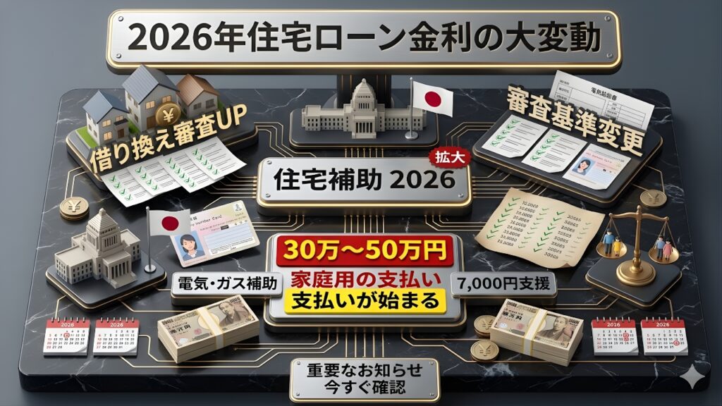 2026年住宅ローン金利の大変動｜借り換え・審査基準が大きく変わる最新ルール