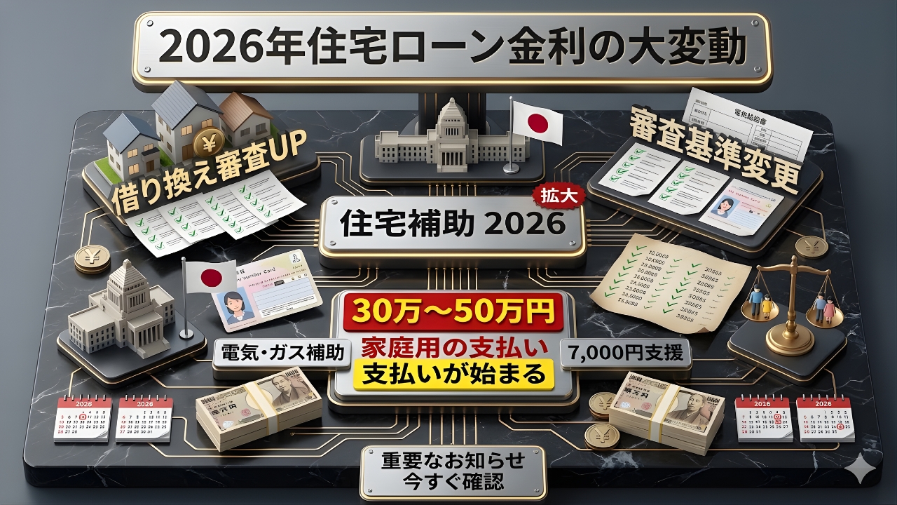 2026年住宅ローン金利の大変動｜借り換え・審査基準が大きく変わる最新ルール