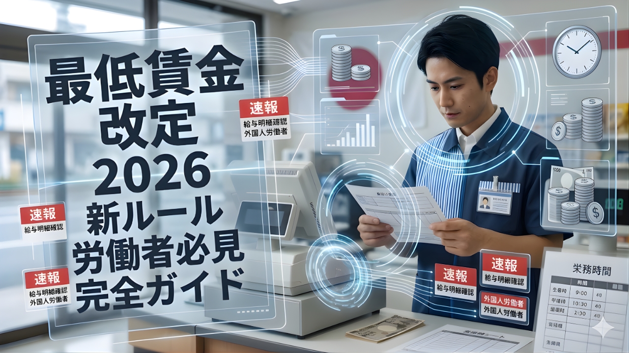 2026年日本の最低賃金が激変｜全都道府県で時給アップは本当か