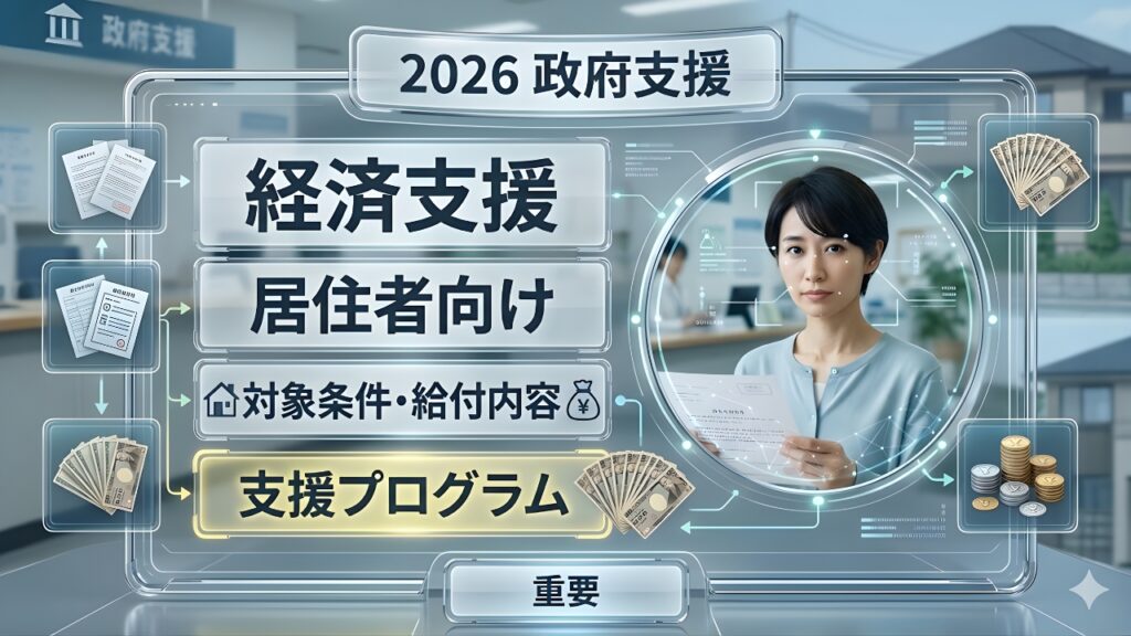2026年日本の経済支援まとめ｜新しい給付金・対象条件・申請方法を徹底解説 