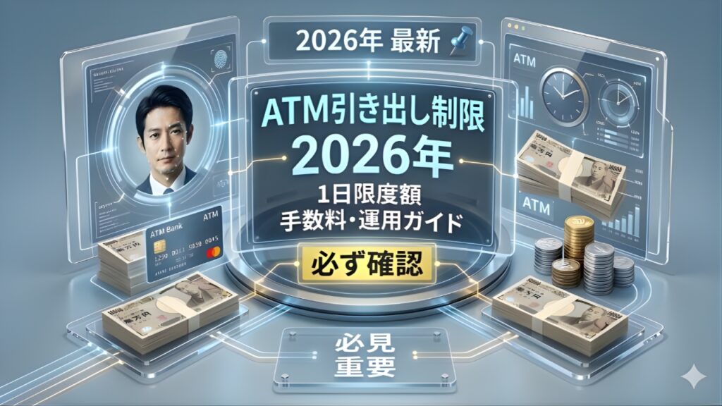 2026年版ATM引き出し制限｜1日あたりの限度額と注意点まとめ