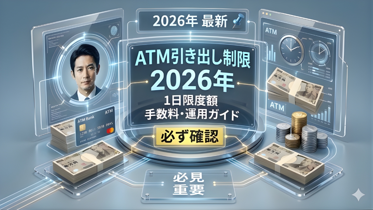 2026年版ATM引き出し制限｜1日あたりの限度額と注意点まとめ