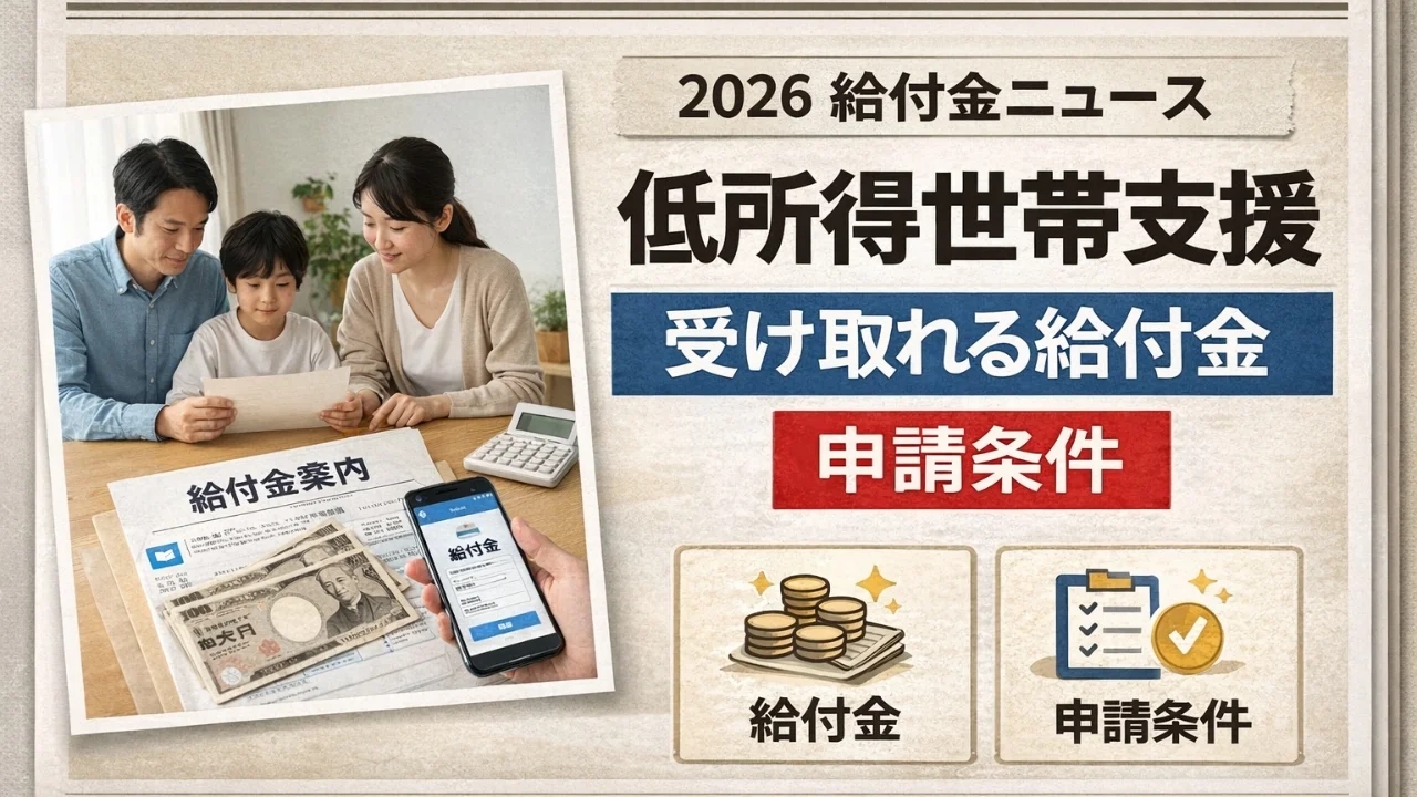 【2026年最新】低所得世帯支援まとめ