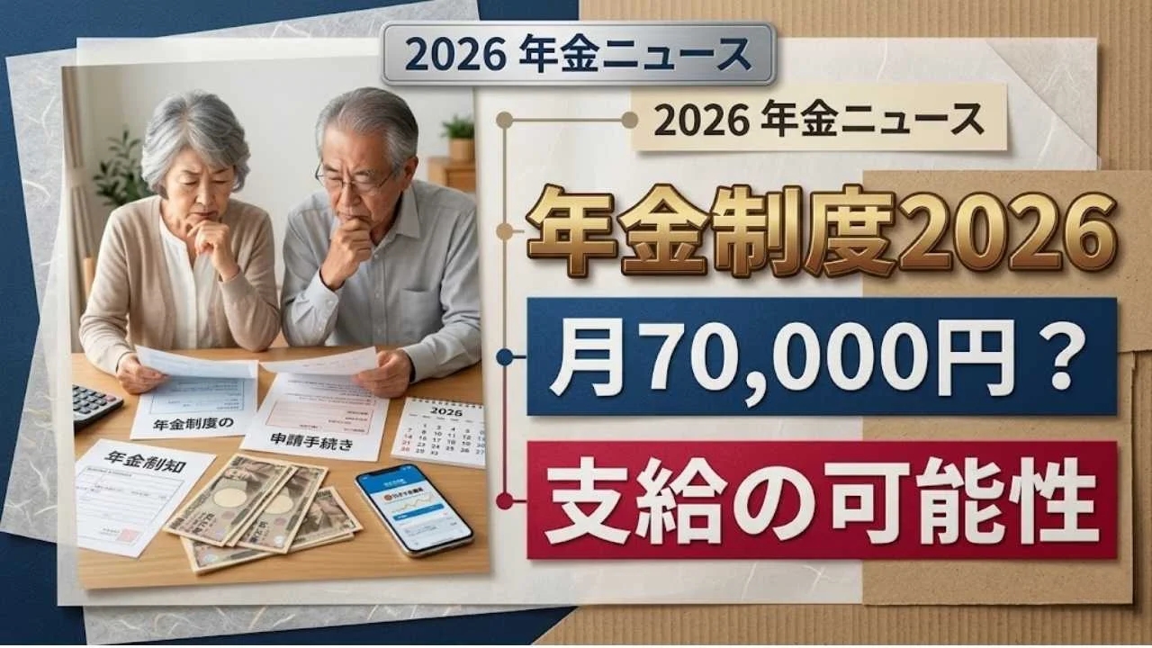 【2026年最新】年金月7万円支給の可能性