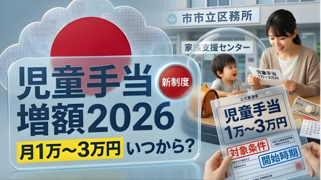 【2026年最新版】児童手当が増額！月1万〜3万円支給で家計に与える影響とは