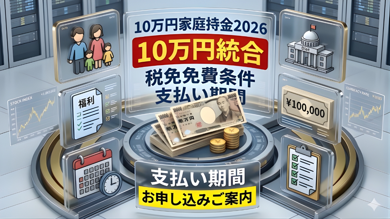 日本10万円給付2026｜非課税世帯はいつ支給？最新スケジュールと対象を徹底解説