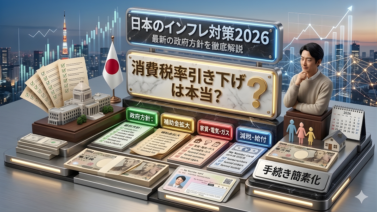 日本のインフレ対策2026｜消費税率引き下げは本当？最新の政府方針を徹底解説