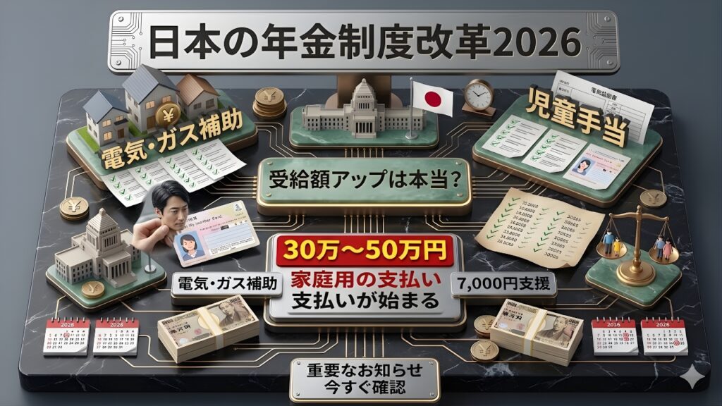 日本の年金制度改革2026｜受給額アップは本当？押さえるべき変更点まとめ