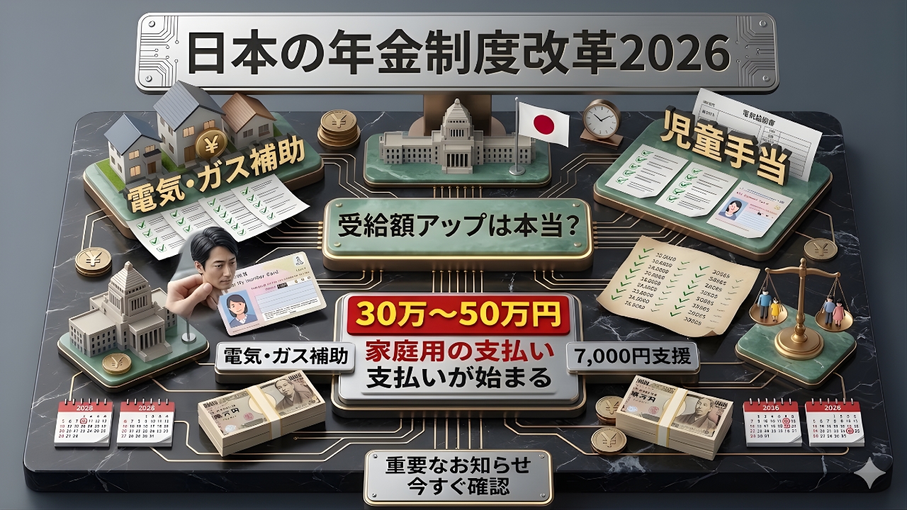 日本の年金制度改革2026｜受給額アップは本当？押さえるべき変更点まとめ