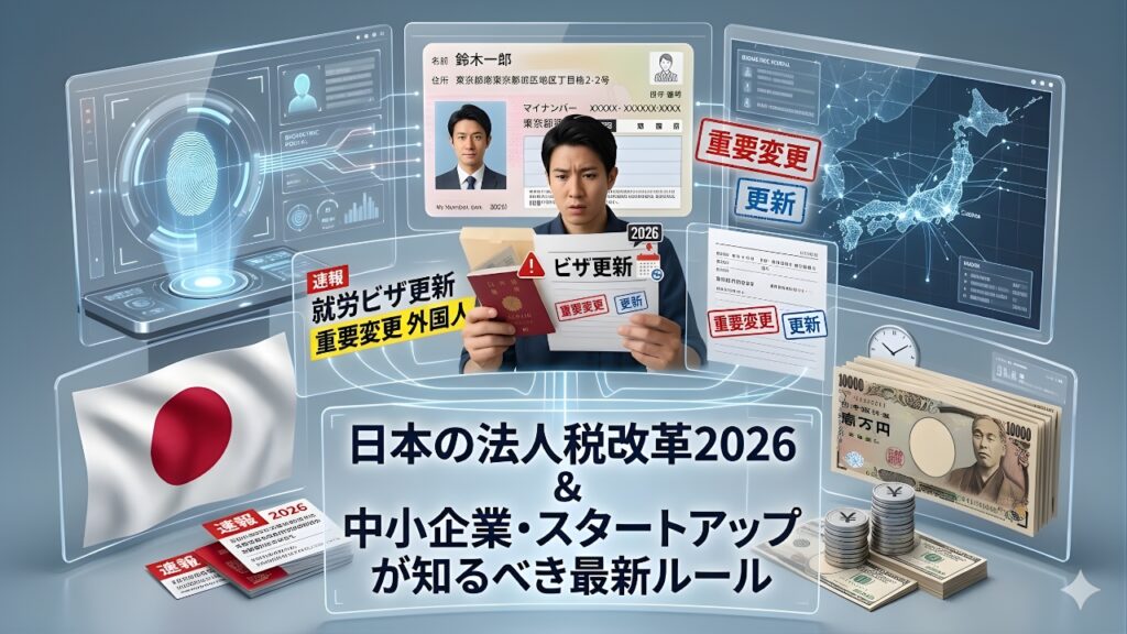 日本の法人税改革2026｜中小企業・スタートアップが知るべき最新ルール