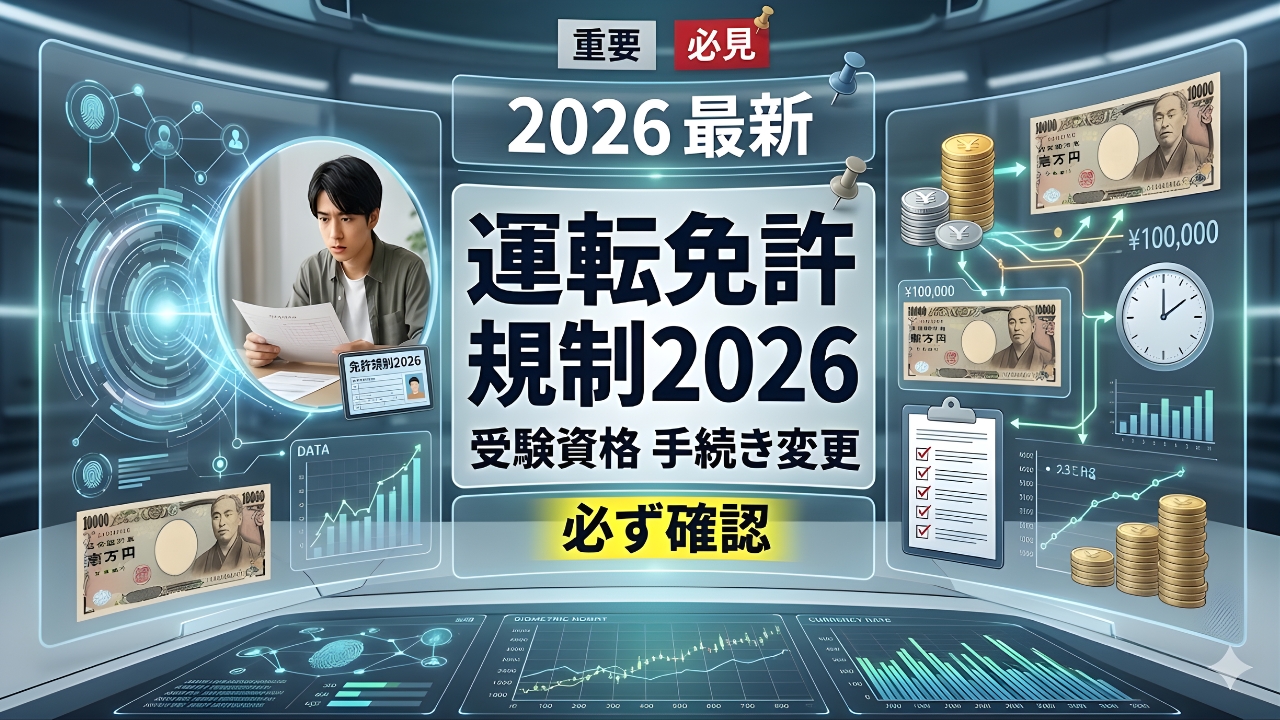 日本の運転免許規制2026年｜受験資格が変更へ？新制度のポイントを徹底解説