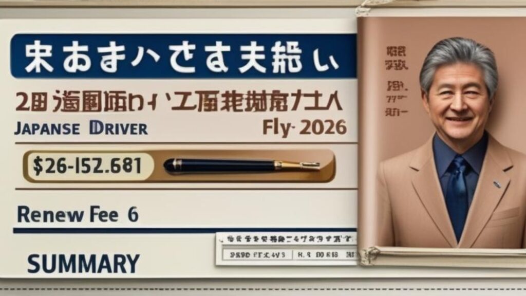 日本の運転免許更新2026｜期限・手数料・簡単手続きまとめ